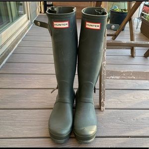 HUNTER Original Slim Rainboots - Green